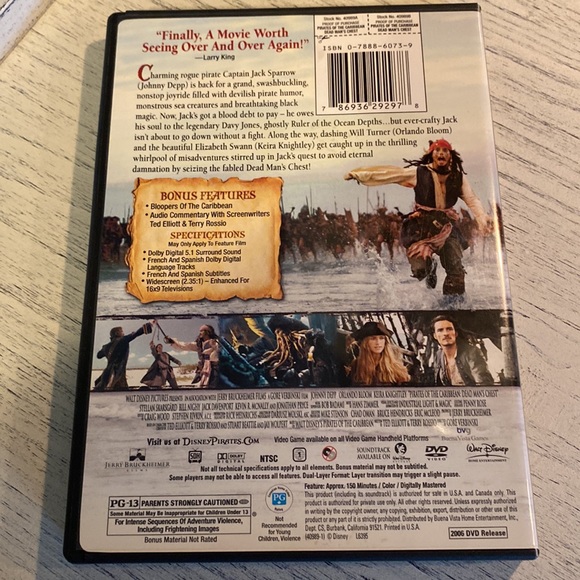PIRATES OF THE CARIBBEAN DVD SET - Three DVD Set - Picture 3 of 7